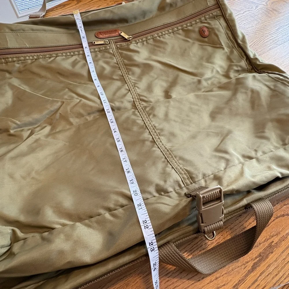 Brookfield by Hartmann Nylon Leather Trim Hanging Folding Garment Bag Travel